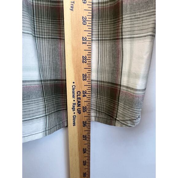 Carhartt Women's Size 8-10 Gray/White Plaid Long Sleeve Button Up Collared Shirt - Picture 7 of 8